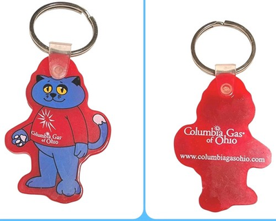 #ad #ad Columbia Gas Of Ohio Keychain Vintage Advertising Blue Cat Company Logo Keyring $25.80