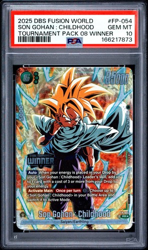 2025 DRAGON BALL SUPER TOURNAMENT PACK 08 WINNER FP-054 SON GOHAN PSA 10