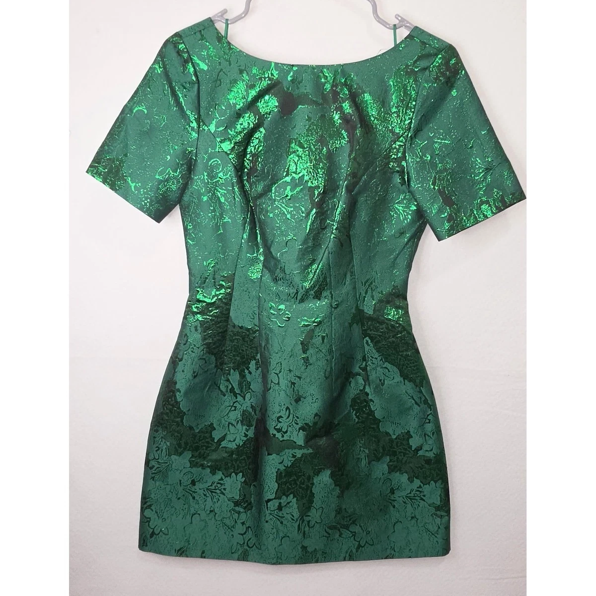 badgley mischka emerald sequin dress Green Sequin Gown