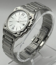 Gucci G-Flat Quartz Stainless Steel 30mm Silver Dial Women's Watch YA166504