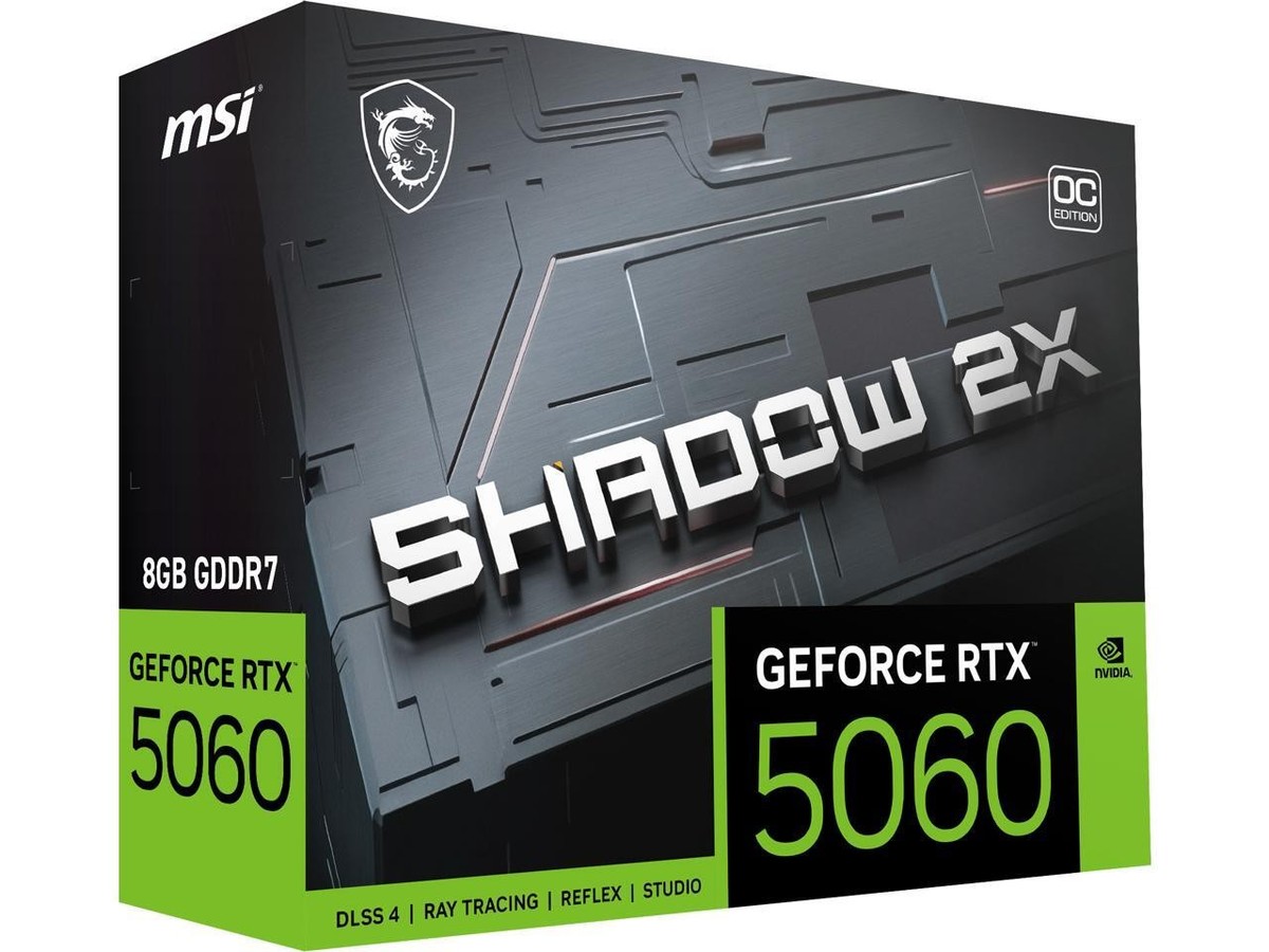 Msi 298346 Vcx Geforce Rtx 5060 8g Shadow 2x Oc 8gb Gddr6