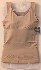 Tummy Tank Essentials Firm Tummy Control Tank Top- DK Almond - 1X/2X