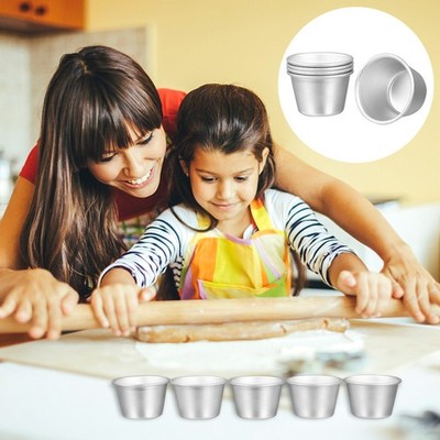 5pcs runde Muster Küchenstich Kuchenpfanne Aluminiumlegierung Pudding Schimmel