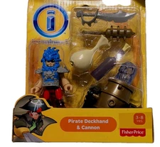 2013 Fisher-Price Imaginext Pirate Deckhand and Cannon Action Figure Set New