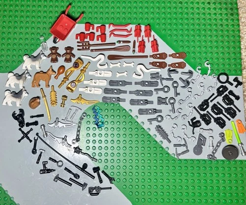 85+ LEGO Minifigure Accessories Bulk Lot – Star Wars, Ninjago, Lone Ranger, City