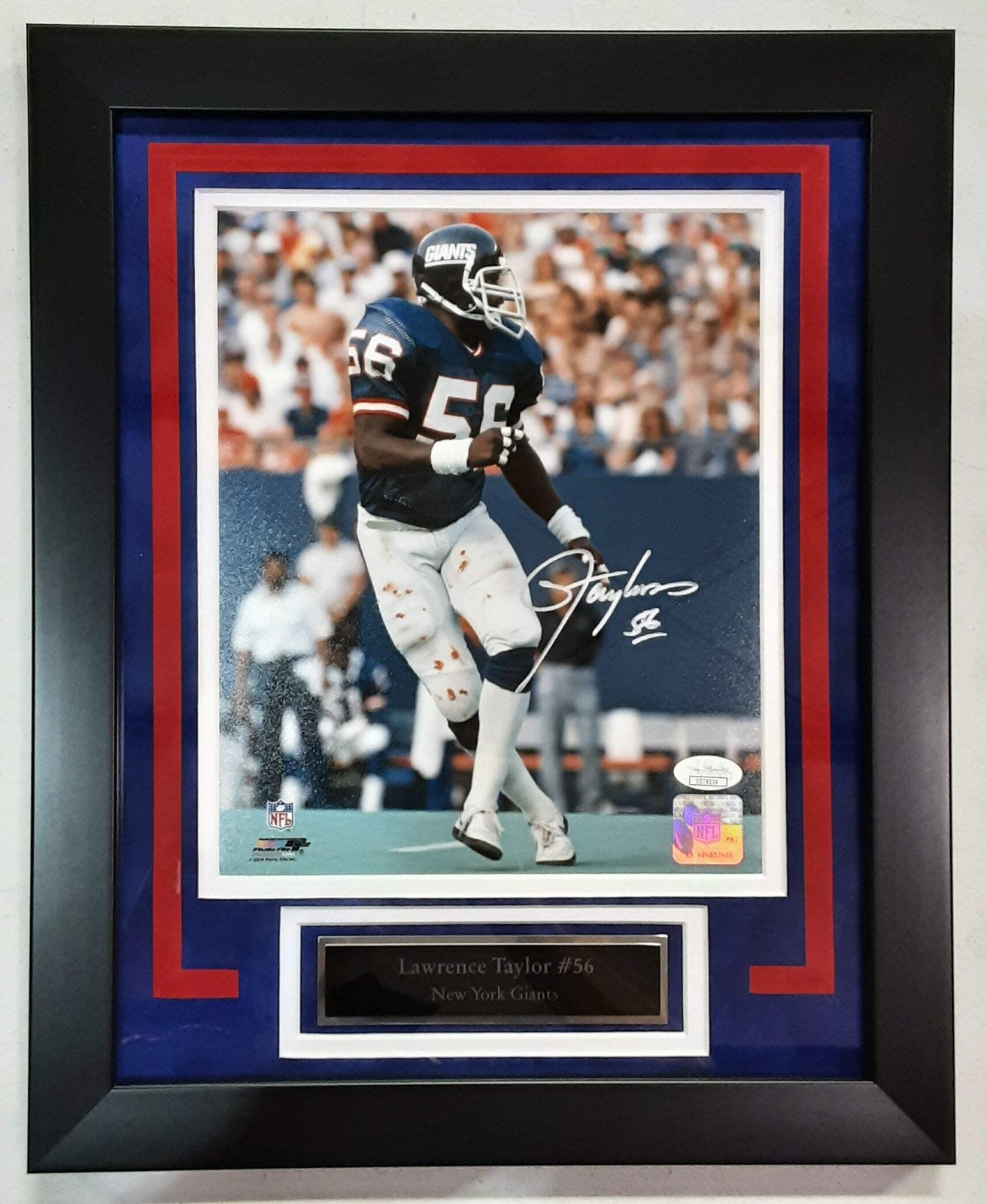 Lawrence Taylor Authentic Signed Framed 8x10 Photo Autographed JSA- 