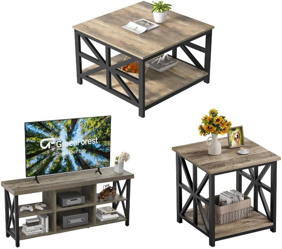 Stylish  Living Room Furniture Set: Coffee Table & TV Stand