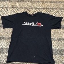 Quiksilver Teens L Black Short Sleeve Crew Neck Graphic Logo Print T-Shirt