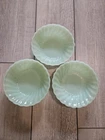 Lot of 3 VINTAGE ANCHOR HOCKING JADEITE SHELL SWIRL DESSERT BERRY BOWLS 5"