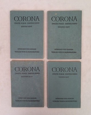 Corona. Zweite Folge. Erstes, zweites, drittes und viertes Heft. Konvolut:  4 He