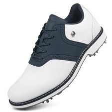 Men Leather Golf Shoes Anti Slip Outsole Waterproof Outdoor Training Sneakers