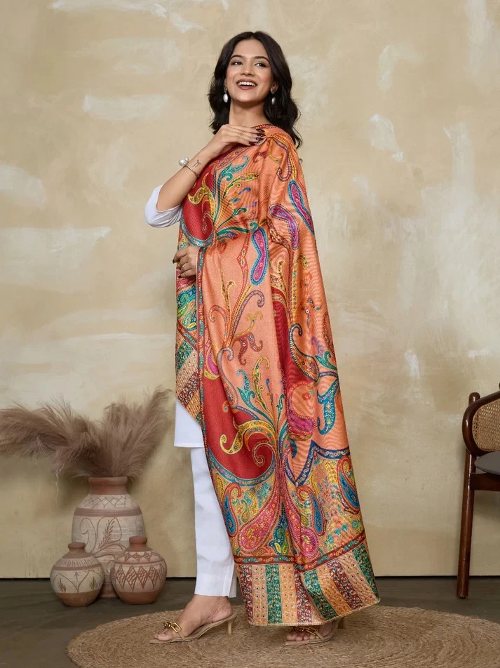 Modern Printed Women's Scarf or Stole Casual Winter Shawls Soft Warm for Casual - Image 4 of 4