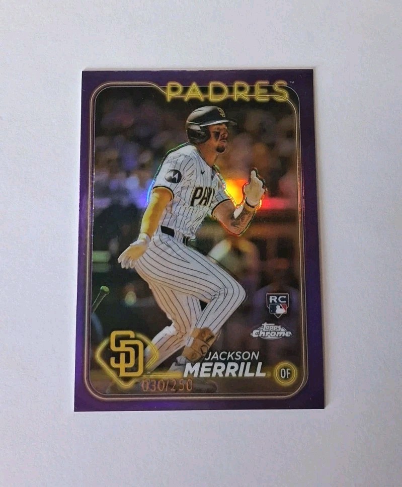 2024 Topps chrome #207 Jackson Merrill purple refractor /250 (RC)