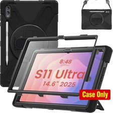 Case for Galaxy Tab S11 Ultra 14.6" 2025, Shockproof Design, Black Color