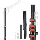 Yescom EZ GO 14FT Telescoping Antenna Mast w/ Carry Bag, TV Ham Pole Kit Black — photo 1