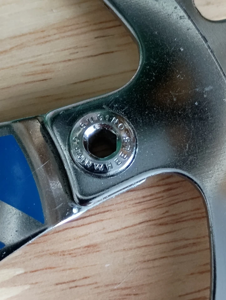 ¡¡BONITO!! Piñón araña rueda dentada Sugino 43t vintage vieja escuela BMX azul Foto 3 de 4