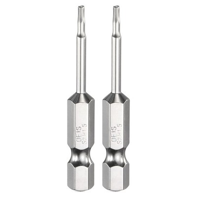 ハピ⁑ 2pcs H1.5 Hex Screwdriver Bit 1.5mm Flat Tip 1/4