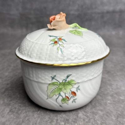Herend Rothschild Rosehip Large Sugar Bowl #1661 | eBay