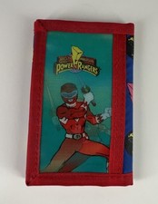 Vintage 1994 MMPR Red Power Ranger Lenticular Tri Fold Wallet w/ Power Dollars