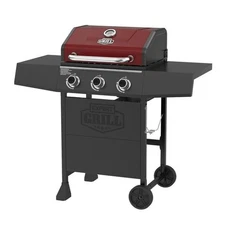 Outdoor BBQ Expert Grill 3 Burner Propane Gas Grill in Red