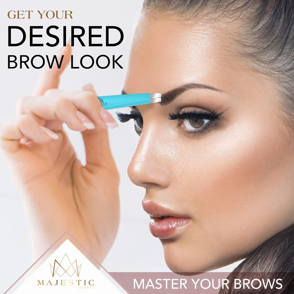 Pinzas Majestic Bombay punta fina + inclinadas para mujer y hombre - multicolor  Foto 3 de 4