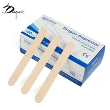 Sterile Wooden Tongue Depressors 5.9'' Senior Craft Tattoo Sticks 100pcs/box