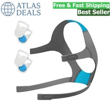 Comfortable F20 Replacement Headgear Kit with 2 Magnetic Clips for Sleep Therapy
