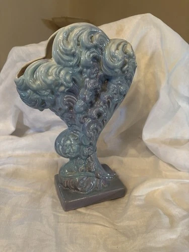 Royal Haeger Ceramic Feather Vase 14 1/2 Tall Mid Century Modern