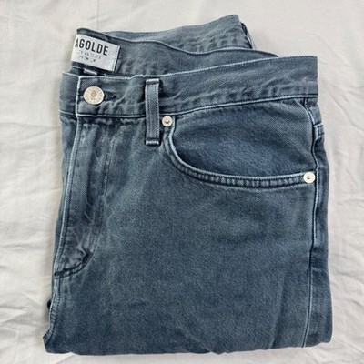 AGOLDE Feel Good Premium Jeans Women's 32 Straight Leg Blue Teal