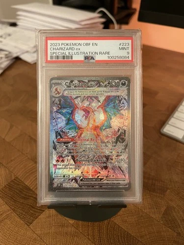 PSA 9 Charizard ex Special Illustration Rare 223/197 Obsidian Flames SIR Mint