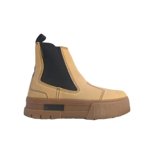 Stivali casual Puma Mayze scamosciati punta tonda chelsea plateau donna beige 38282904