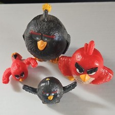 Angry Birds Red Bomb Bird Mixed Lot Figure Set, Plastic, Multicolor