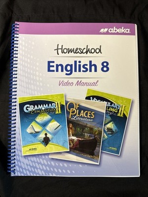 Abeka Homeschool English Grade 8 Video Manual 8th Grade Spiral Bound 2 semesters