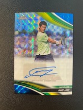 2025 Topps Chrome Tennis Nicolas Mejia Chrome Auto Blue Geometric 080/150 BJAB