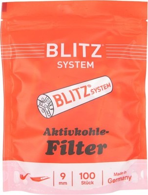 Blitz System Aktivkohlefilter, 9 mm Durchmesser, Standbeutel à 100 Stück