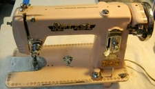 R0  Atlas Pink 1950s Sewing Machine original parts replace Automatic discounts