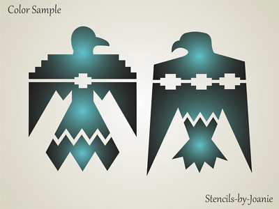 Stencils by Joanie Navajo 6'' Thunderbirds Arizona Desert Cabin DIY Tribal Signs
