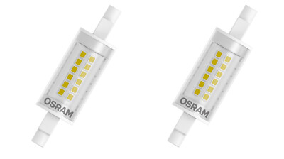 2 Stück ! OSRAM LED Stablampe für Stehleuchten Slim Line R7s 6W = 60W 78mm 2700K