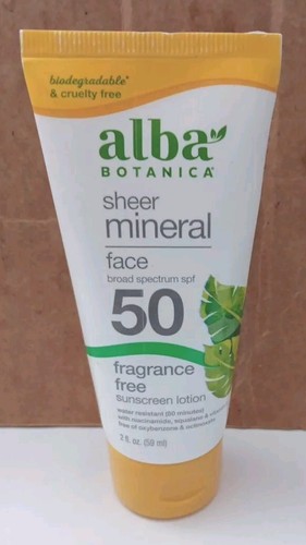 Sheer Mineral Face Sunscreen Lotion, SPF 50, Fragrance Free, 2 fl oz