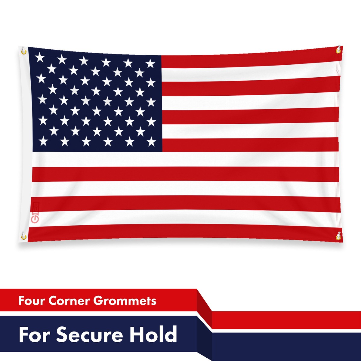 G128 American USA Flag 3x5 Ft Printed 150D Polyester, 4 Corner