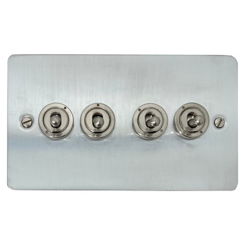 Interruptores de luz de cromo satinado FSC3, enchufes, reguladores, cocina, fusible, TV, BT - Imagen 14 de 44