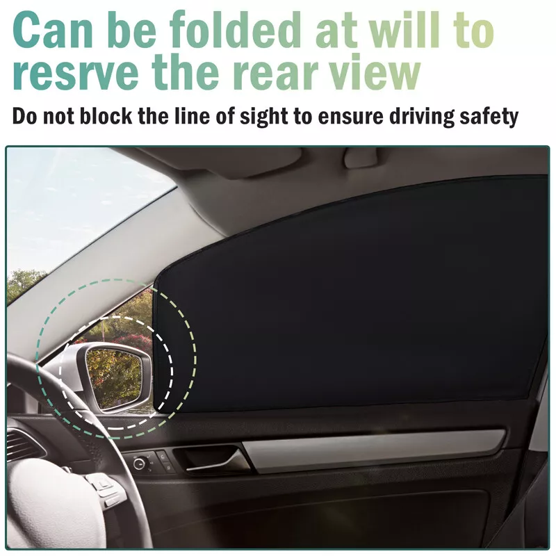 4pcs Magnetic Car Window Sun Shade Cover Mesh Visor Shield UV Protect Curtain - Image 4 of 4