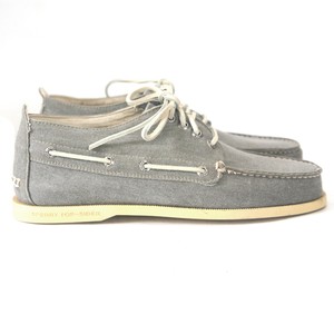 mens gray boat shoes