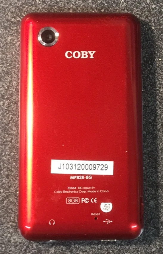 COBY DIGITAL MEDIA PLAYER - TOUCH PAD -MODEL: MP828 - 8GB -RED - Image 2 of 2