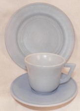 Hazel Atlas Plate Cup  Saucer Only for Little Hostess Party Set Light Blue