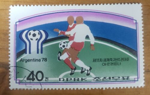 GM64 KOREA 40C ARGENTINA 1978 FOOTBALL SOCCER USED STAMP - Picture 1 of 1