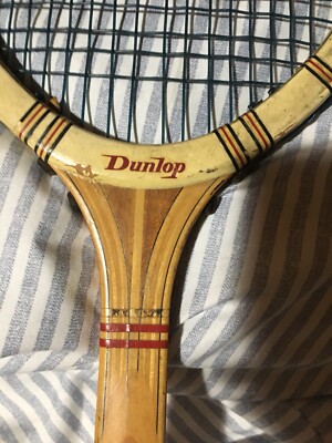 VIntage Dunlop Maxply Fort Wooden Tennis Racket Court England