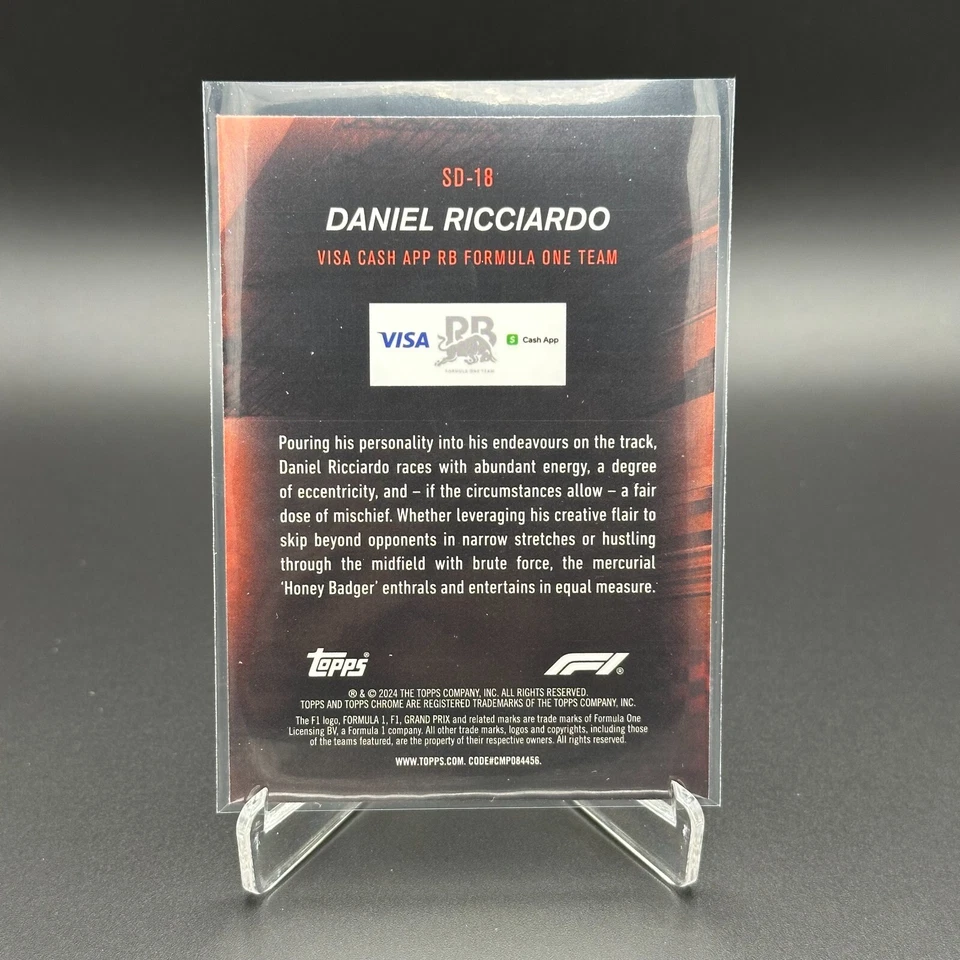 2024 Topps Chrome Formula 1 DANIEL RICCIARDO #SD-18 Speed demons - Image 2 of 4