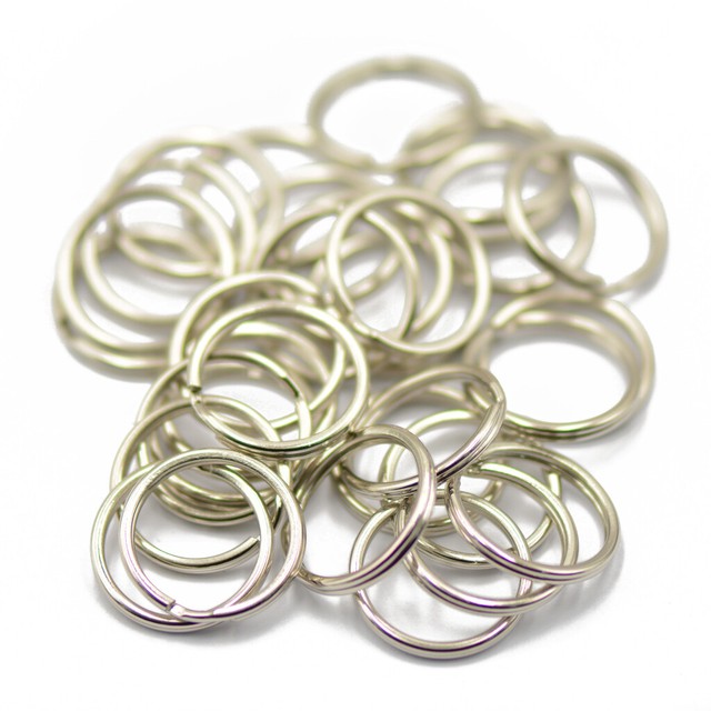 PACK of 50pcs 18MM KEY RINGS SPLIT RING HOOP METAL KEYRING LOOP STEEL