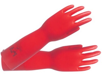 12er PACK(Paar) ANSELL 37900100 Chemikalienhandschuhe AlphaTec Sol-Vex 37-900 Gr